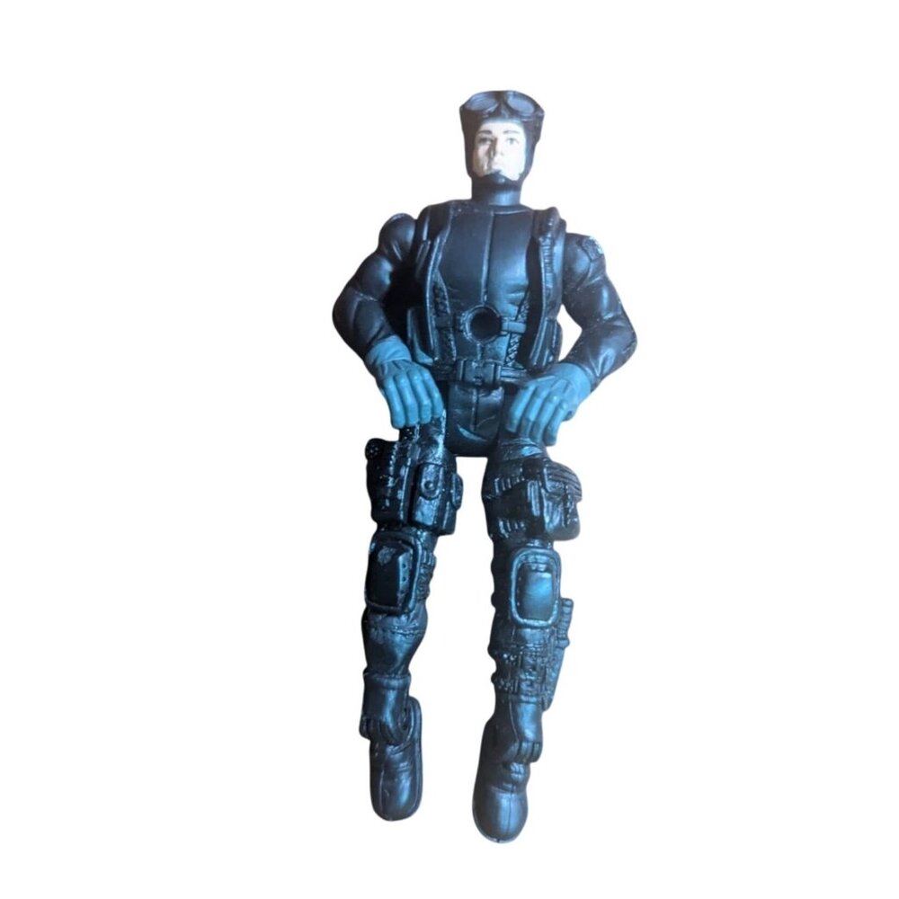 Chap Mei Tactical Action Figure‎ Black Outfit Goggles 4"" Vintage